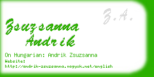 zsuzsanna andrik business card